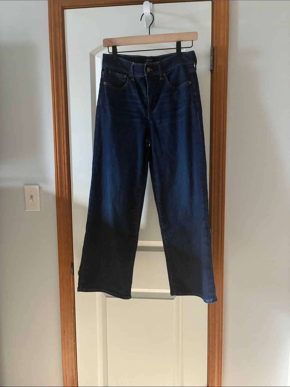 J. Crew Dark Blue Wide-Leg Jeans